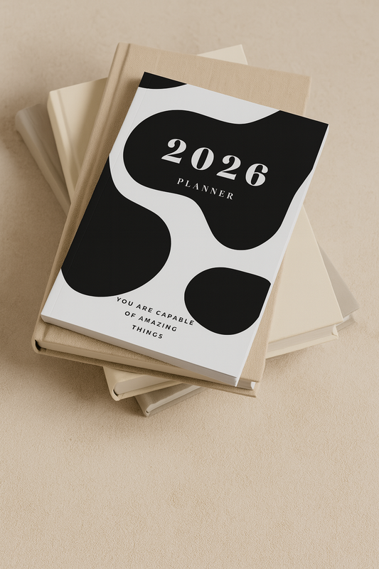 Black and White Minimalist 2026 Planner