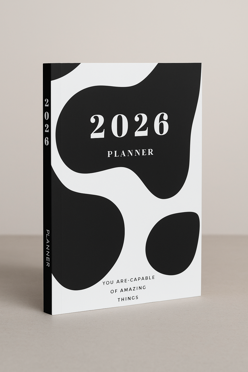 Black and White Minimalist 2026 Planner