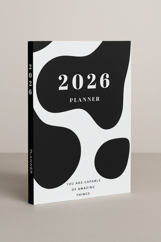 Black and White Minimalist 2026 Planner